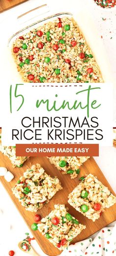 christmas rice krispies with text overlay