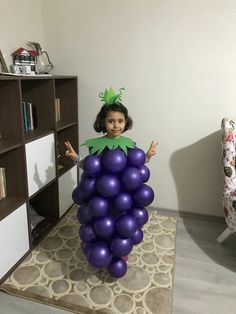 Fancy Dress Ideas For Kids Homemade, Grape Costume, Fancy Dress Ideas For Kids, Fruit Fancy Dress, Fancy Dress Costumes Kids, Fancy Dress Competition, Baby Fancy Dress, Diy Costumes Kids, Homemade Halloween Costumes