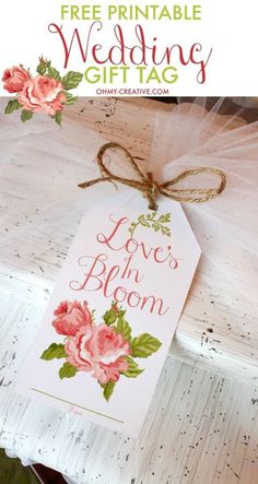 a free printable bridal shower gift tag