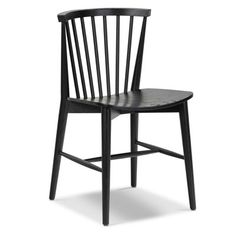 a black wooden chair on a white background with the seat up and back turned down