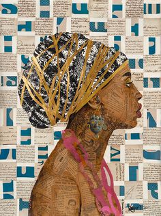 Brenda Bogart Patience Collage Portrait, Afrique Art, Ap Studio Art, Collage Art Projects, Paper Collage Art, Magazine Collage, Collage Art Mixed Media, Collage Artwork, Fruit Of The Spirit