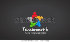 teamwork logo with two people holding each other