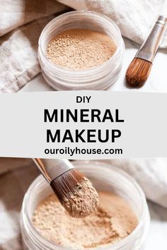 Making your own makeup has never been easier! This DIY mineral makeup is made with simple ingredients and offers long-lasting coverage throughout the day. Have fun creating your own custom color for makeup that perfectly matches your skin tone. Home Made Cosmetics, Diy Makeover Ideas Beauty, Diy Foundation Liquid Homemade, Diy Mineral Makeup, Diy Bronzer