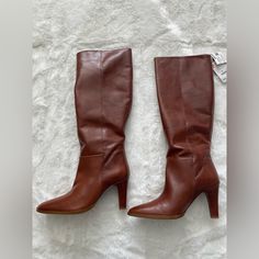 Nwt Size 37 High Heel Cowboy Boots, Zara Ankle Boots, High Heeled Boots, Zara Boots, Knee Length Boots, Knee High Heels, Leather Boots Heels, Suede High Heels, High Heel Boots Knee