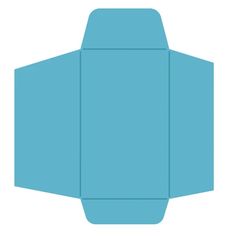 an open blue paper box on a white background with clippings to cut out the top