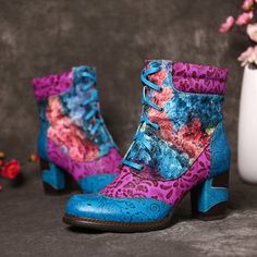 boot ONLY FOR YOU 327929 - NEWCHIC Mobile New Chic Shoes, Heeled Lace Up Boots, Buy Womens Boots, Cloud Pattern, Colorful Clouds, Ladies Sandals, Clouds Pattern, Winter Color, New Chic