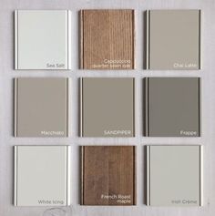 the different shades of paint that are used for kitchen cabinets and doors in various colors