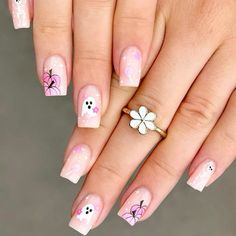 Pink Fake Nails, Skull Ghost, Halloween Press On Nails, Pink Pumpkin