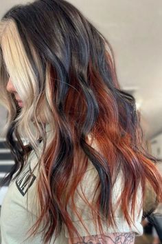 chunky hair highlights Braids Price List, Calico Hair, Texturizer On Natural Hair, Edgy Hair, Knotless Braids, Hair Dye Colors, Hair Inspiration Color, Hair Inspo Color