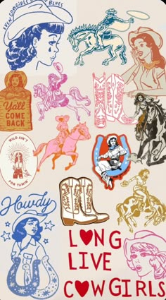 the long live cowgirl sticker sheet