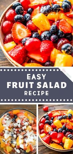 easy fruit salad recipe with fresh fruits