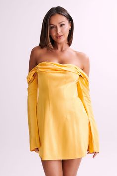 Giselle Off Shoulder Satin Mini Dress - Mango - MESHKI U.S Off-shoulder Mini Dress For Prom, Glamorous Off Shoulder Mini Dress For Spring, Glamorous Spring Mini Off Shoulder Dress, Glamorous Off-shoulder Dress For Prom, Glamorous Off Shoulder Dress For Spring Cocktail, Glamorous Off-shoulder Cocktail Dress For Spring, Glamorous Off Shoulder Cocktail Dress For Spring, Glamorous Spring Cocktail Off Shoulder Dress, Flirty Off-shoulder Mini Dress For Formal Occasions