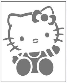 an image of a hello kitty stencil