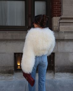 jeans and a cute top outfit details linked in stories and ShopMy in bio 🤍 #jeans #highwaistedjeans #bestjeans #furcoat best jeans , white faux fur coat , winter outfit inspo , Fur Coat Winter Outfit, White Fur Coat Outfit, Coat Winter Outfit, Jeans And A Cute Top, White Faux Fur Coat, White Fur Coat, Jeans Fits, Top Outfit, Coat Winter