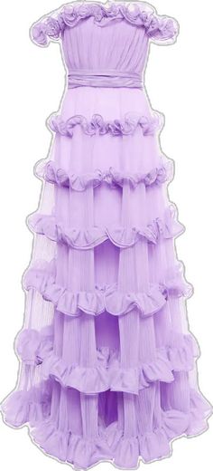 Spring Tulle Gown With Ruffles, Purple Party Gown With Ruffles, Purple Tulle Dress With Ruffles, Purple Ruffled Gown For Party, Spring Debutante Ball Gown With Ruffles, Evening Tiered Gown With Ruffled Skirt, Tiered Ruffled Gown For Gala, Tulle Ball Gown Dresses With Ruffles, Organza Gala Dress With Ruffles