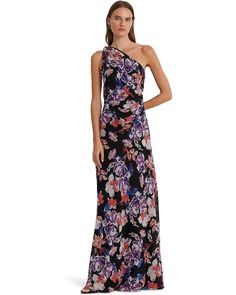 LAUREN Ralph Lauren Floral Georgette One-Shoulder Dress | Zappos.com Tropical Floral, Lauren Ralph Lauren, A Smile, Pullover Styling, Party Wear, One Shoulder Dress, Shoulder Dress, One Shoulder, Dress Outfits