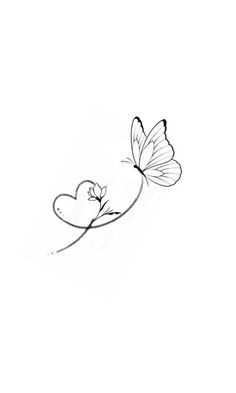 a drawing of two butterflies flying next to each other