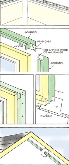 the instructions for building a window frame and door with wood trimming, including an opening to