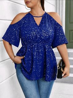 Plus Size Holiday Top, Plus Size Evening Wear Tops, Sew Plus Size Tops, Plus Size Wemon, Plus Size Wedding Guest Top, Blusas Plus Size Elegantes, Plus Size Top Pattern Free, Plus Size Blouses Shein, Plus Size Shirts For Women Shein