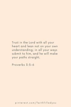 the words trust in the lord with all your heart and lean not on your own