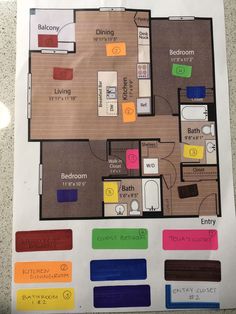 a floor plan for a two bedroom apartment