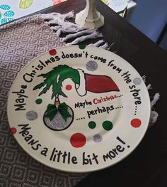 a paper plate with a christmas message on it