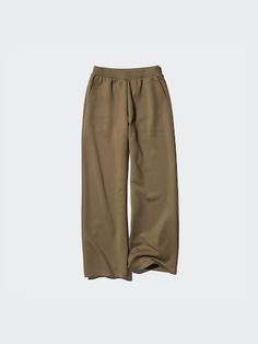 Dry Wide Sweatpants | UNIQLO US Solid Color Straight Hem Sports Pants, Solid Color Sports Pants With Straight Hem, Sports Straight Hem Solid Pants, Casual Uniqlo Pants With Pockets, Wide Sweatpants, Uniqlo Store, French Girl Style, Styling Ideas, French Girl