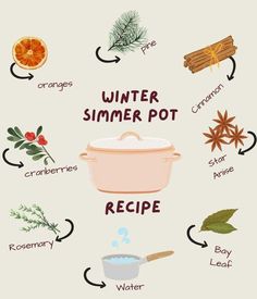 the winter pot recipe is shown with its ingredients