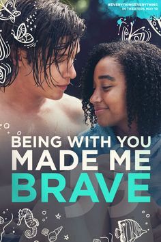 the cover of being with you made me brave, featuring two young people looking at each other