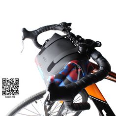 the back end of a bicycle with a helmet on it