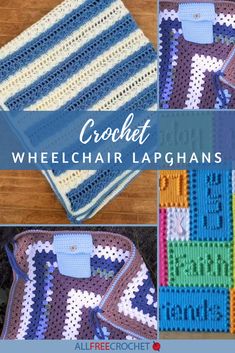 crochet wheelchair lap afghans with text overlay that reads,'crochet wheelchair lap afghans '