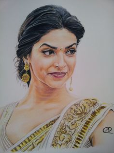 Potrait Paintings Pencil, Celeb Sketches, Actress Drawing, Pencil Colour Painting, Pencil Sketches Landscape, Paintings Pencil, Drawing Scenery