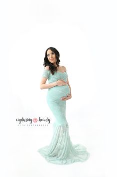 The Bella mermaid style maternity gown features an adjustable sweetheart neckline, fitted bodice, and mermaid skirt in luxe stretch lace designed to accentuate your curves. Transitions easily from maternity to non-maternity figures. Perfect for baby showers, maternity photos, engagement sessions, and more! TOP | Off-the-Shoulder NECKLINE | Sweetheart SLEEVES | Short FIT | Mermaid MATERIAL | Stretch Jersey Knit, Stretch Lace LENGTH | Approx. 58"under bust to hem COVERAGE | Double-lined to the kne Lace Mermaid Dress With Fitted Bodice, Maternity Mermaid Hem Gown, Maternity Fitted Gown With Sweetheart Neckline, Fitted Maternity Gown With Sweetheart Neckline, Fitted Maternity Dress With Mermaid Hem, Maternity Mermaid Hem Dress For Wedding, Elegant Maternity Mermaid Dress With Mermaid Hem, Maternity Gown With Sweetheart Neckline, Maternity Fitted Dress With Sweetheart Neckline