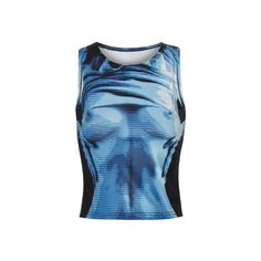 Women Body Print Tank Top | Y2K Print Crop Top | H0NEYEBAR – h0neybear Y2k Crop Top Png, Sleeveless Shirts For Women, Individual Clothing Pieces, Body Print Shirt, Body Print Top, Crop Top Png, Blue Contrast Color, Top Png, Layered Crop Top