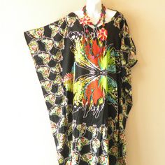 I Do Not Accept Offer Price Due To Low Markup. For Multiple Purchases , Please Bundle To Save On Shipping. Most Of My Clothing Are One Of The Kind So Please Check For Availability Before Buying. This Gorgeous Supreme Plus Size Maxi Kaftan Dress Will Definitely Steal The Show Anywhere. It Has A Combination Of Luxurious Hand Drawn Or Block Printed Prints And Colors. The Nature Of This Kaftan Complements Wide Range Of Body Shapes And It Drapes Beautifully. Kick Back And Relax In This Soft Flowy Kaf Multicolor Beach Dress With Butterfly Sleeves, Casual Multicolor Kaftan With Batwing Sleeves, Oversized Multicolor Kaftan With Batwing Sleeves, Casual Free Size Kaftan With Batwing Sleeve, Casual Multicolor Batwing Sleeve Kaftan, Black Long Kaftan One Size, Oversized V-neck Kaftan For Festival, Oversized V-neck Festival Kaftan, Black Oversized V-neck Kaftan