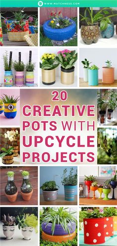 20 creative pots with upcycle projects to make them look like they're going on sale