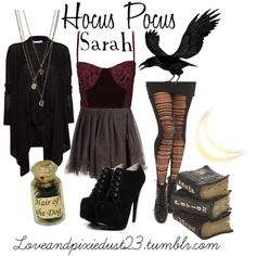 there is a woman wearing tights and boots next to some books with a crow on it