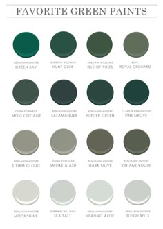 an iphone screen showing the different shades of green paint in various colors and sizes on it