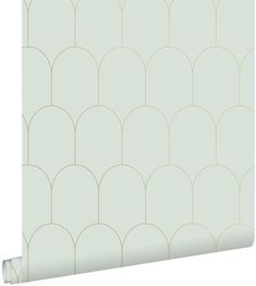 a white wallpaper with an abstract design on the top and bottom half of it