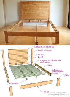 an image of a bed frame with instructions