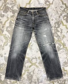 Vintage Levis 502 Jeans 31x30 - JN 2987 Size: 31 Item Description tag : Levi's Actual measurement (inches): Waist - 31 Front Rise - 11 Hips - 42 Thigh - 12 Knee - 9 Leg Opening - 16 Inseam - 30 Outseam - 40 #JN2987 Washed Black Relaxed Fit Ripped Jeans, Washed Black Ripped Jeans In Relaxed Fit, Washed Black Ripped Jeans Relaxed Fit, Washed Black Ripped Straight Leg Jeans, Relaxed Fit Distressed Washed Black Jeans, Washed Black Distressed Relaxed Fit Jeans, Gray Ripped Straight Leg Bottoms, Distressed Gray Denim Bottoms, Gray Denim Distressed Bottoms