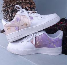 Shoe Artwork, Nike Custom, Painted Nikes, Custom Af1, Air Force 1s, Sunset Clouds, Air Force 1 Custom, Pink Cloud, Custom Air Force 1