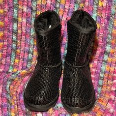 Nwot Self Esteem Boots Size 10 W/Faux Fur And Zipper. So Cutethese Girly Boots Are So Fun With Sequins On Most Of The Exterior. Winter Synthetic Boots With Zipper Closure, Winter Synthetic Boots With Zipper, Black Winter Boots With Zipper Closure, Black Boots With Faux Fur Lining For Fall, Trendy Black Boots With Faux Fur Lining, Black Boots With Faux Fur Lining And Round Toe, Black Ankle Boots With Faux Fur Lining, Self Esteem, Size 10