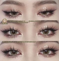 Korean Glitter Eye Makeup, Bday Makeup, Siren Eye, No Make Up Make Up Look, Siren Eyes, Alt Makeup