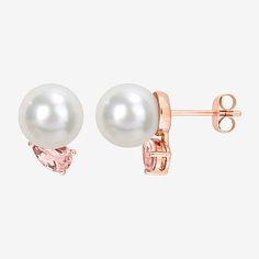 Pearl Type: Cultured South Sea PearlsEarring Back: PostPearl Size: 8-9mmMetal Color: RoseEarring Length: 13mmEarring Width: 8.9mmMetal: 14k Rose GoldCare: Wipe CleanStone Type: 2 Genuine MorganiteBirthstone: June BirthstoneEarrings Style: Stud EarringsEarrings Type: Post EarringsCountry of Origin: Imported Rose Gold Pear-shaped Fine Earrings, Rose Gold Pear-shaped Anniversary Earrings, Rose Gold Pear-shaped Jewelry With Prong Setting, Sea Pearl, Pearl Types, South Sea Pearls, Earrings Stud, South Seas, Stud Earrings