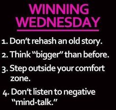 a poster with the words winning wednesday written in pink and black on it's side