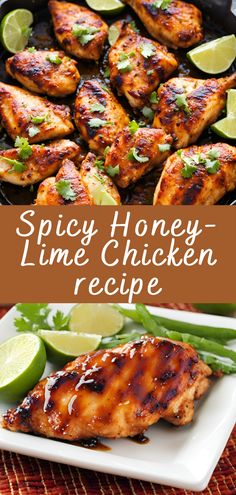 grilled honey lime chicken recipe on a white plate