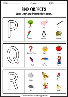 the letter q worksheet for children to learn