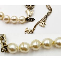 This is part of Chairish’s Costume Jewelry assortment.  Chanel 3 Gold CC Pearl Faux Fresh Water Pearl Long Necklace   * Marked 12 * Made in France * Comes with the original box   -It is approximately 46". -The cc pendant is approximately 0.55″ x 0.9″. -Wear it as a long necklace or double it as a short necklace -Some of the pearls have blemishes.  -In a good condition Vintage Necklace With Logo Charm For Formal Occasions, Elegant Formal Chain Necklace With Logo Charm, Luxury Pearl Necklace With Adjustable Chain, Luxury Single Strand Chain Necklace, Pearl Long Necklace, Fresh Water Pearl, Accessories Jewelry Necklace, Short Necklace, Long Necklace