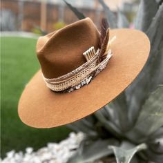 100% Wool Queen Of Spades Gray Ribbon Gray Amethyst Stones Matches Feathered Hats For Fall, Elegant Hats For Fall Festival, Elegant Fedora For Fall Festival, Elegant Fall Festival Hats, Girls Halo, Cowboy Carter, Gray Ribbon, Rancher Hat, Grey Ribbon